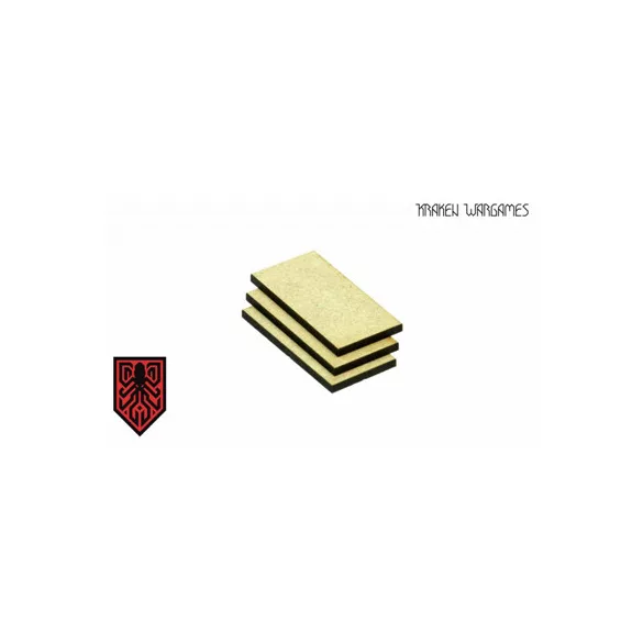 Kraken Wargames - MDF Base Square 50x25mm (30)-KWG0321
