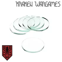 Kraken Wargames - Clear Base Round 35x3mm (10)-KWG0356