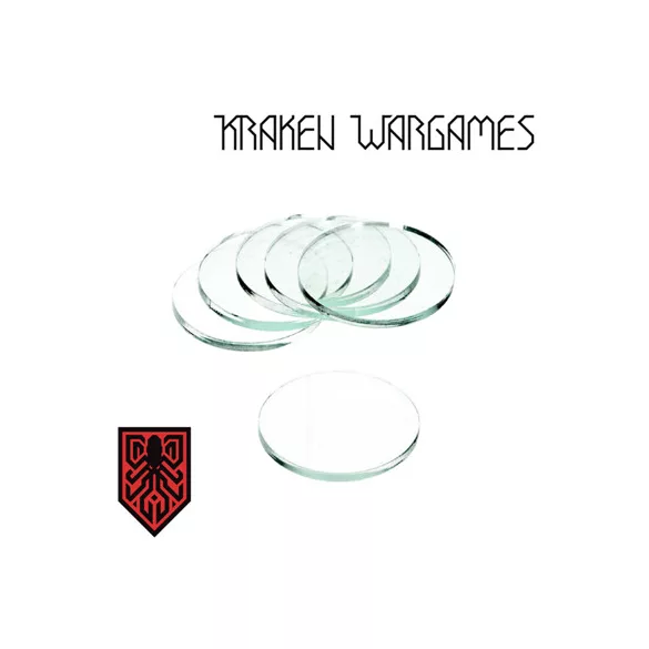 Kraken Wargames - Clear Base Round 35x3mm (10)-KWG0356