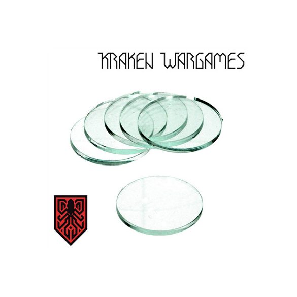 Kraken Wargames - Clear Base round 24x3mm (10)-KWG0363