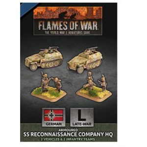 Flames Of War - D-Day: SS Reconaissance Company HQ (Plastic) - EN-GBX153