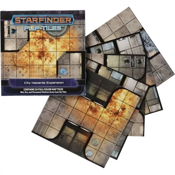 Starfinder Flip-Tiles: City Hazards Expansion térképlap-kiegészítő