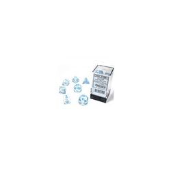Chessex Borealis 12mm d6 Icicle/light blue Luminary Dice Block (36 dice)-27981