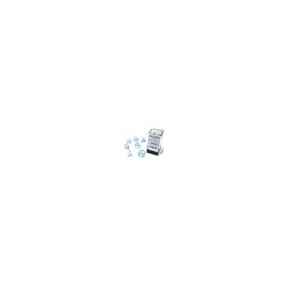 Chessex Borealis 12mm d6 Icicle/light blue Luminary Dice Block (36 dice)-27981
