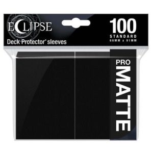 UP - Eclipse Matte Standard Sleeves: Jet Black (100 Sleeves)-15613