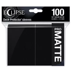 UP - Eclipse Matte Standard Sleeves: Jet Black (100 Sleeves)-15613