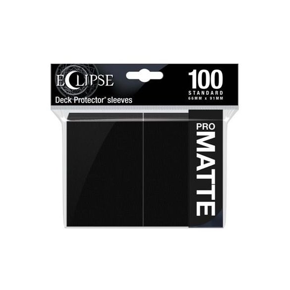UP - Eclipse Matte Standard Sleeves: Jet Black (100 Sleeves)-15613