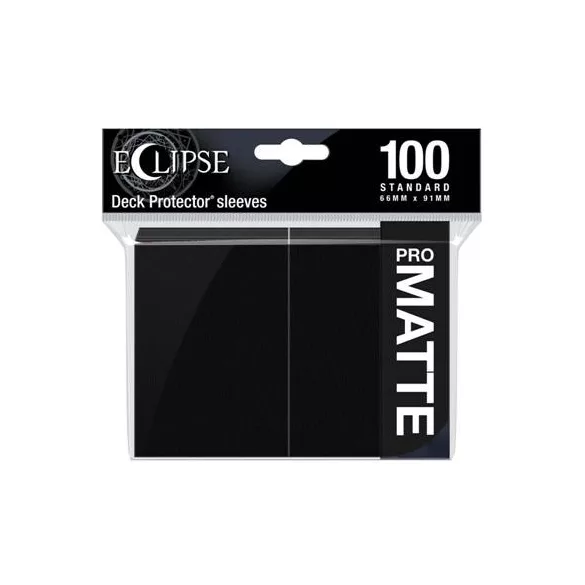 UP - Eclipse Matte Standard Sleeves: Jet Black (100 Sleeves)-15613