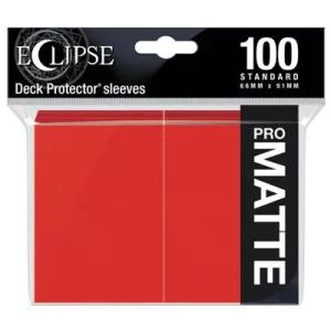 UP - Eclipse Matte Standard Sleeves: Apple Red (100 Sleeves)-15616