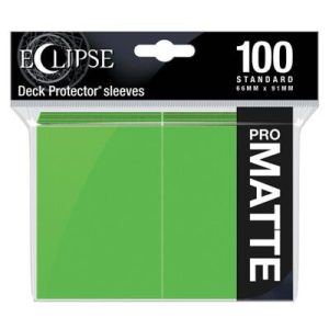 UP - Eclipse Matte Standard Sleeves: Lime Green (100 Sleeves)-15618