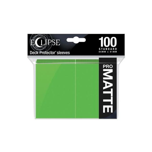 UP - Eclipse Matte Standard Sleeves: Lime Green (100 Sleeves)-15618