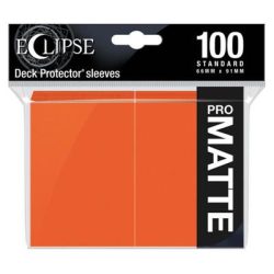 UP - Eclipse Matte Standard Sleeves: Pumpkin Orange (100 Sleeves)-15619