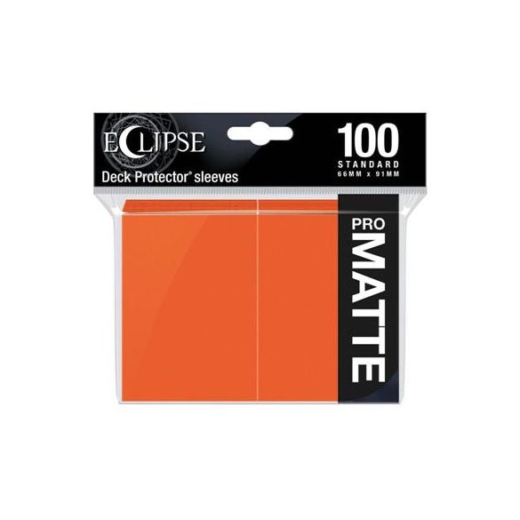 UP - Eclipse Matte Standard Sleeves: Pumpkin Orange (100 Sleeves)-15619