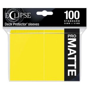 UP - Eclipse Matte Standard Sleeves: Lemon Yellow (100 Sleeves)-15620