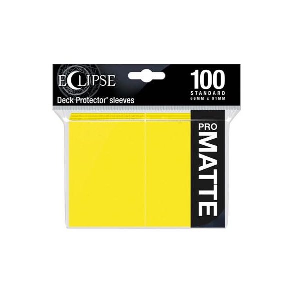 UP - Eclipse Matte Standard Sleeves: Lemon Yellow (100 Sleeves)-15620