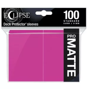 UP - Eclipse Matte Standard Sleeves: Hot Pink (100 Sleeves)-15621