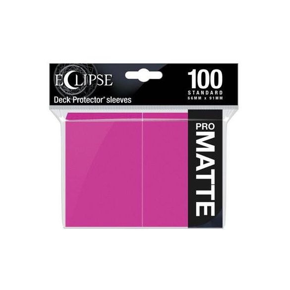 UP - Eclipse Matte Standard Sleeves: Hot Pink (100 Sleeves)-15621