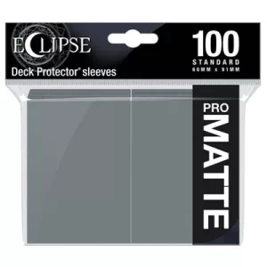 UP - Eclipse Matte Standard Sleeves: Smoke Grey (100 Sleeves)-15623