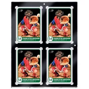 UP - 35PT 4-Card Black Border UV ONE-TOUCH Magnetic Holder-15401-UV