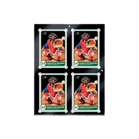 UP - 35PT 4-Card Black Border UV ONE-TOUCH Magnetic Holder-15401-UV