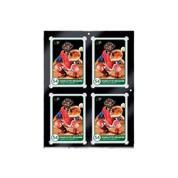 UP - 35PT 4-Card Black Border UV ONE-TOUCH Magnetic Holder-15401-UV