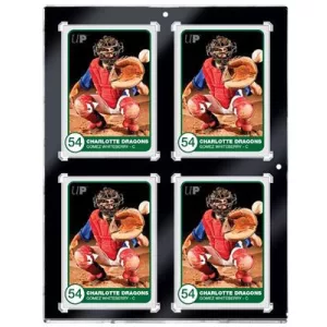 UP - 130PT 4-Card Black Border UV ONE-TOUCH Magnetic Holder-15402-UV