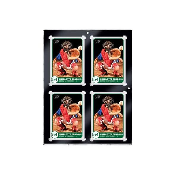 UP - 130PT 4-Card Black Border UV ONE-TOUCH Magnetic Holder-15402-UV