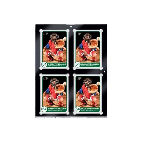 UP - 130PT 4-Card Black Border UV ONE-TOUCH Magnetic Holder-15402-UV