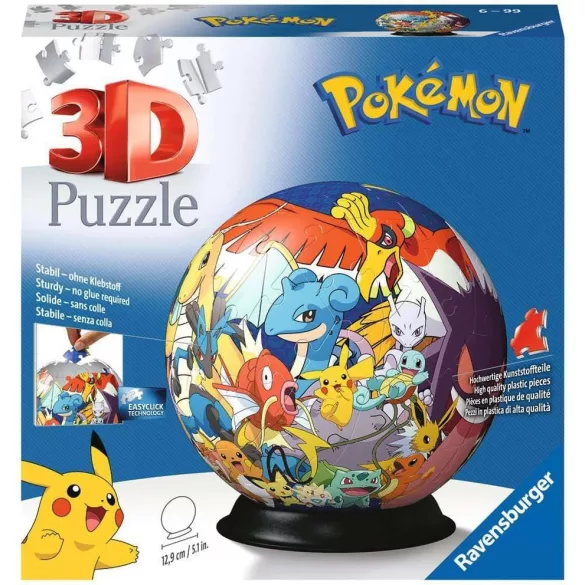 3D Puzzle-Ball - Pokémon 72pc - DE/NL/SP/FR/IT/EN-11785