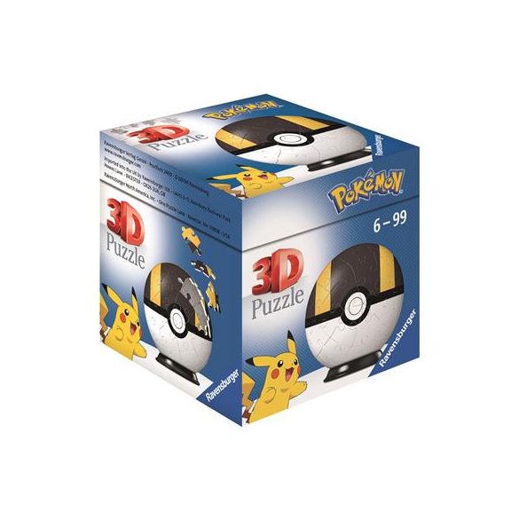 3D Puzzle-Ball - Pokémon Pokéballs - Hyperball 54pc - DE/NL/SP/FR/IT/EN-11266