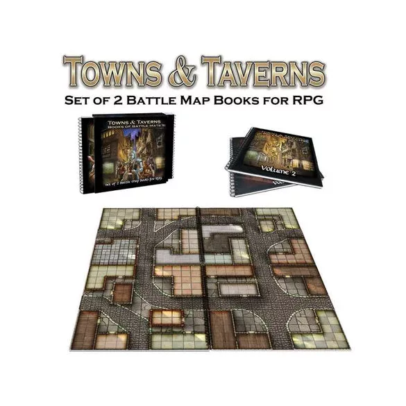 Towns & Taverns - EN moduláris RPG térképkönyv szett