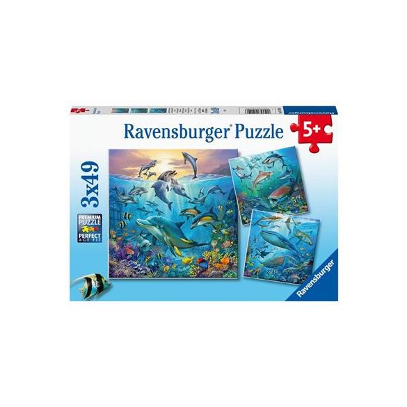 Ravensburger Puzzle - Tierwelt des Ozeans 3x49pc-05149
