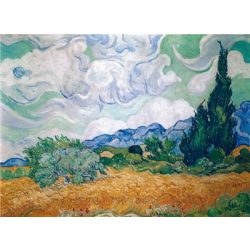 Puzzle: Van Gogh - Weizenfeld mit Zypressen (1000 Teile)-PIA5391