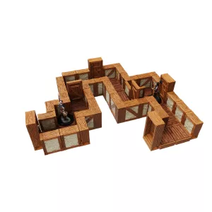 WarLock Tiles: Expansion Pack - 1 in. Town & Village Straight Walls-16531