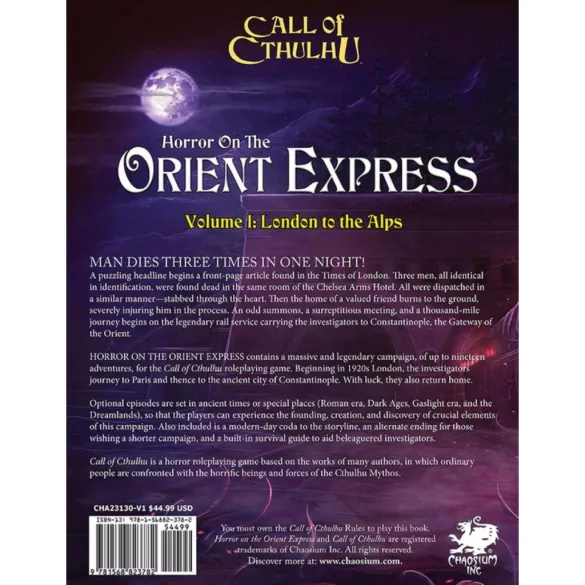 Call of Cthulhu RPG - Horror on the Orient Express - EN-CHA23130-SET
