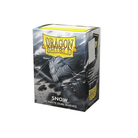 Dragon Shield Dual Matte Sleeves - Snow 'Nirin' (100 Sleeves)-AT-15005