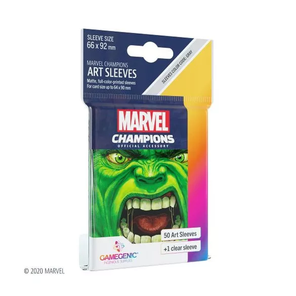 Gamegenic - Marvel Champions Art Sleeves - Hulk (50 Sleeves)-GGS15004ML