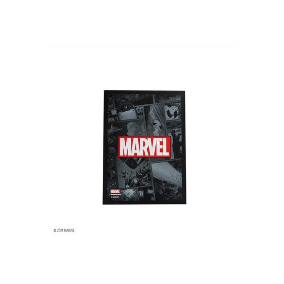Gamegenic - Marvel Champions Art Sleeves - Marvel Black (50 Sleeves)-GGS15013ML