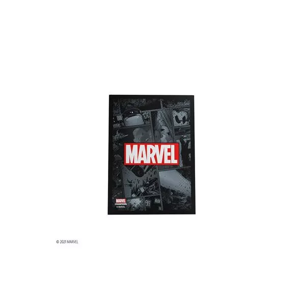 Gamegenic - Marvel Champions Art Sleeves - Marvel Black (50 Sleeves)-GGS15013ML