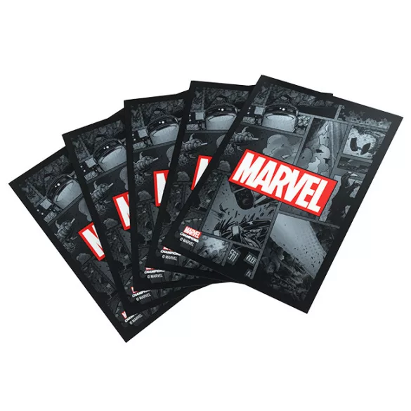Gamegenic - Marvel Champions Art Sleeves - Marvel Black (50 Sleeves)-GGS15013ML