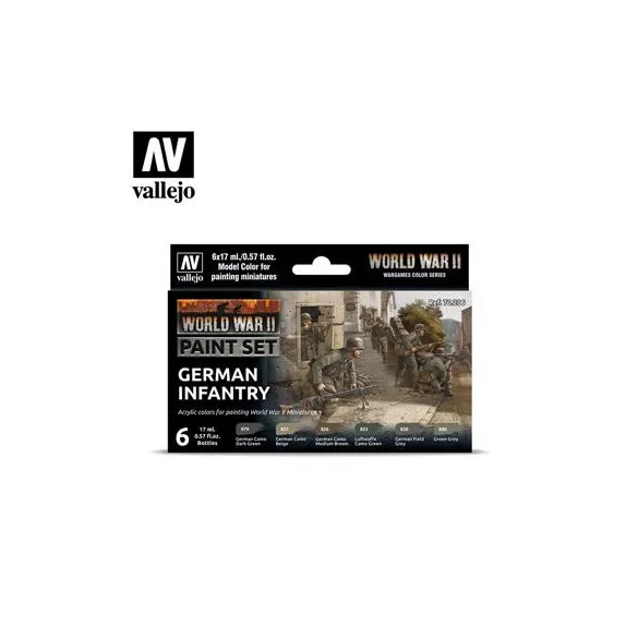 Vallejo WWII German Infantry Paint Set-70206