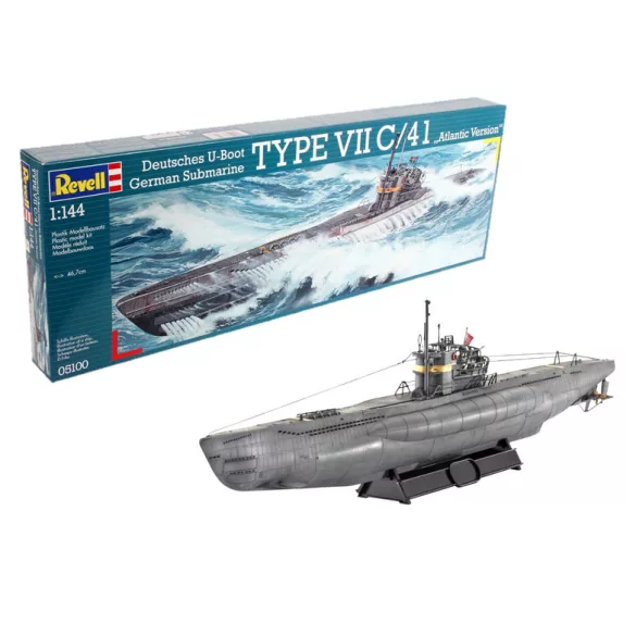 Revell: German Submarine TYPE VII C/41 Atlantic Version (1:144) - EN/DE/FR/NL/ES/IT modellkészlet