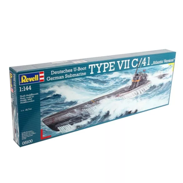 Revell: German Submarine TYPE VII C/41 Atlantic Version (1:144) - EN/DE/FR/NL/ES/IT modellkészlet