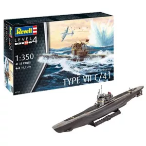 Revell: German Submarine Type VII C/41 (1:350) - EN/DE/FR/NL/ES/IT-05154