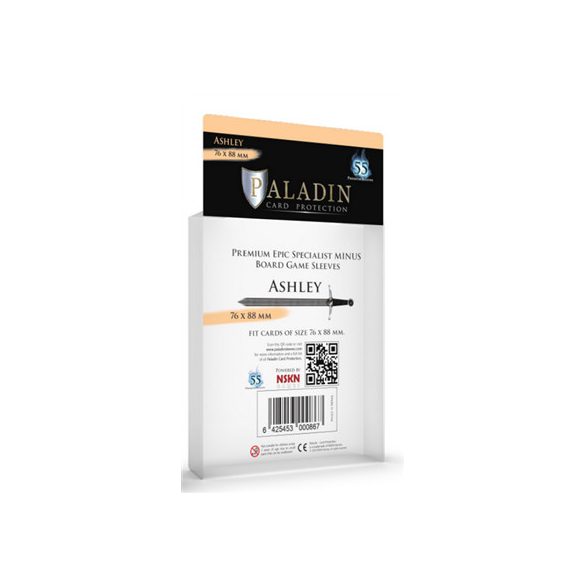 Paladin Sleeves - Ashley Premium Epic Specialist Minus 76x88mm (55 Sleeves)-ASH-CLR