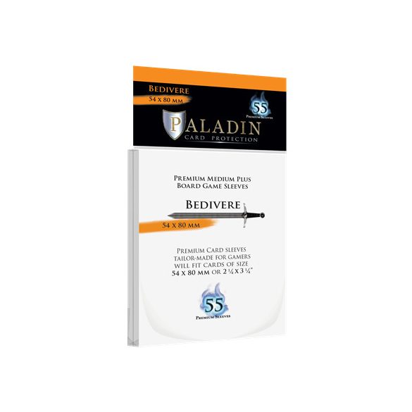 Paladin Sleeves - Bedivere Premium Medium Plus 54x80mm (55 Sleeves)-BED-CLR