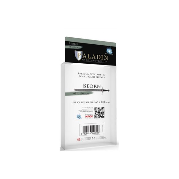 Paladin Sleeves - Beorn Premium Specialist D 68x120mm (55 Sleeves)-BEO-CLR