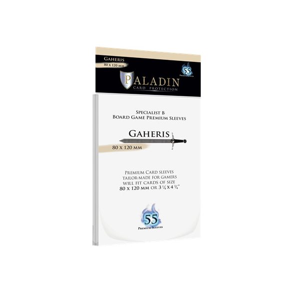 Paladin Sleeves - Gaheris Premium Specialist B 80x120mm (55 Sleeves)-GAH-CLR