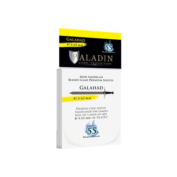 Paladin Sleeves - Galahad Premium Mini American 41x63mm (55 Sleeves)-GAL-CLR