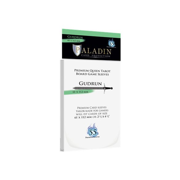 Paladin Sleeves - Gudrun Premium Queen Tarot 61x112mm (55 Sleeves)-GUD-CLR